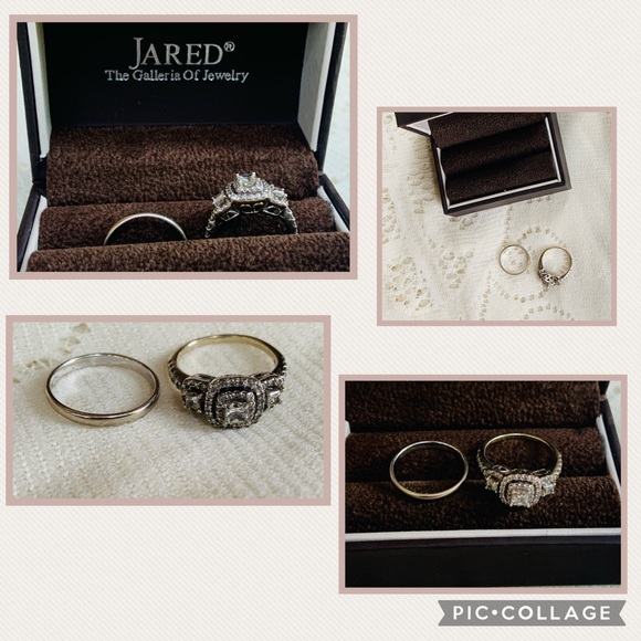 •Jared 14K White Gold Diamond Engagement Set• - Picture 3 of 4